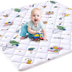 Baby Playpen Mat 50x50 Inches, Non Slip Cushioned Baby Mats Fit for LIAMST Baby Playpen, One-Piece Crawling Mat for Playing, Baby Playmat Floor Mat fo
