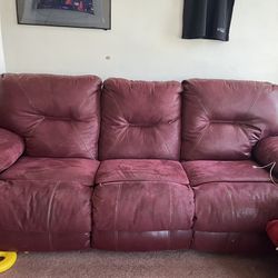 Red Leather couches