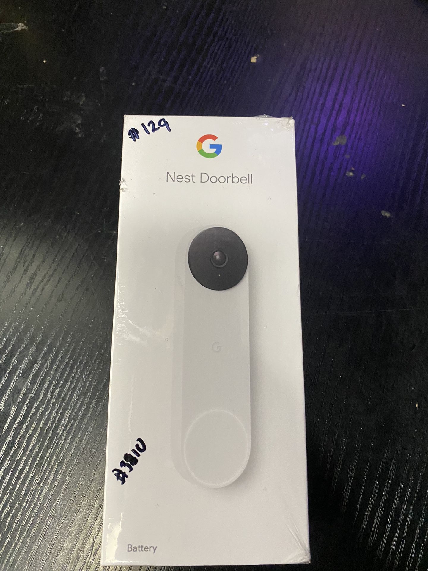 Google Nest Doorbell (Battery) - Smart Wi-Fi Video Doorbell Camera - Snow 