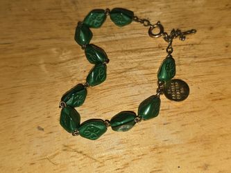 Vintage Ireland Shamrock Rosary bracelet.