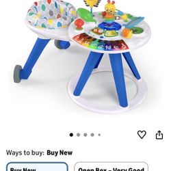 Baby Einstein Around We Grow 4-in-1 Walk Around Discovery Activity Center Table, Ages 6 Months+