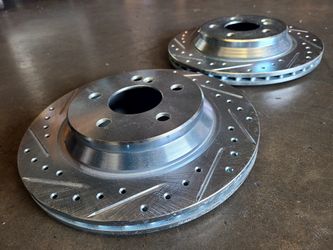 Rear pair rotors drill and slot Mercedes CL500 S430 S500