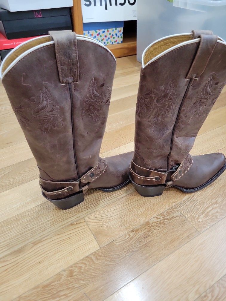 Leather Cowboy Boots Women