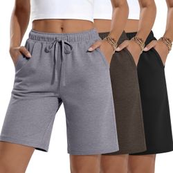 Brand New Set of 3 Women’s Lux Bermuda Shorts L (still sealed in box !)