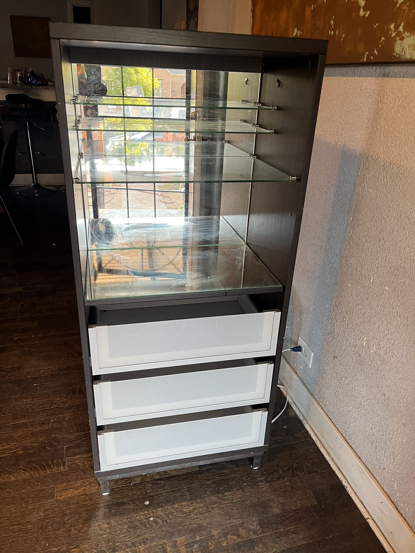 Shelf organizer with Drawers- 24”L x15.5”W x 55”H