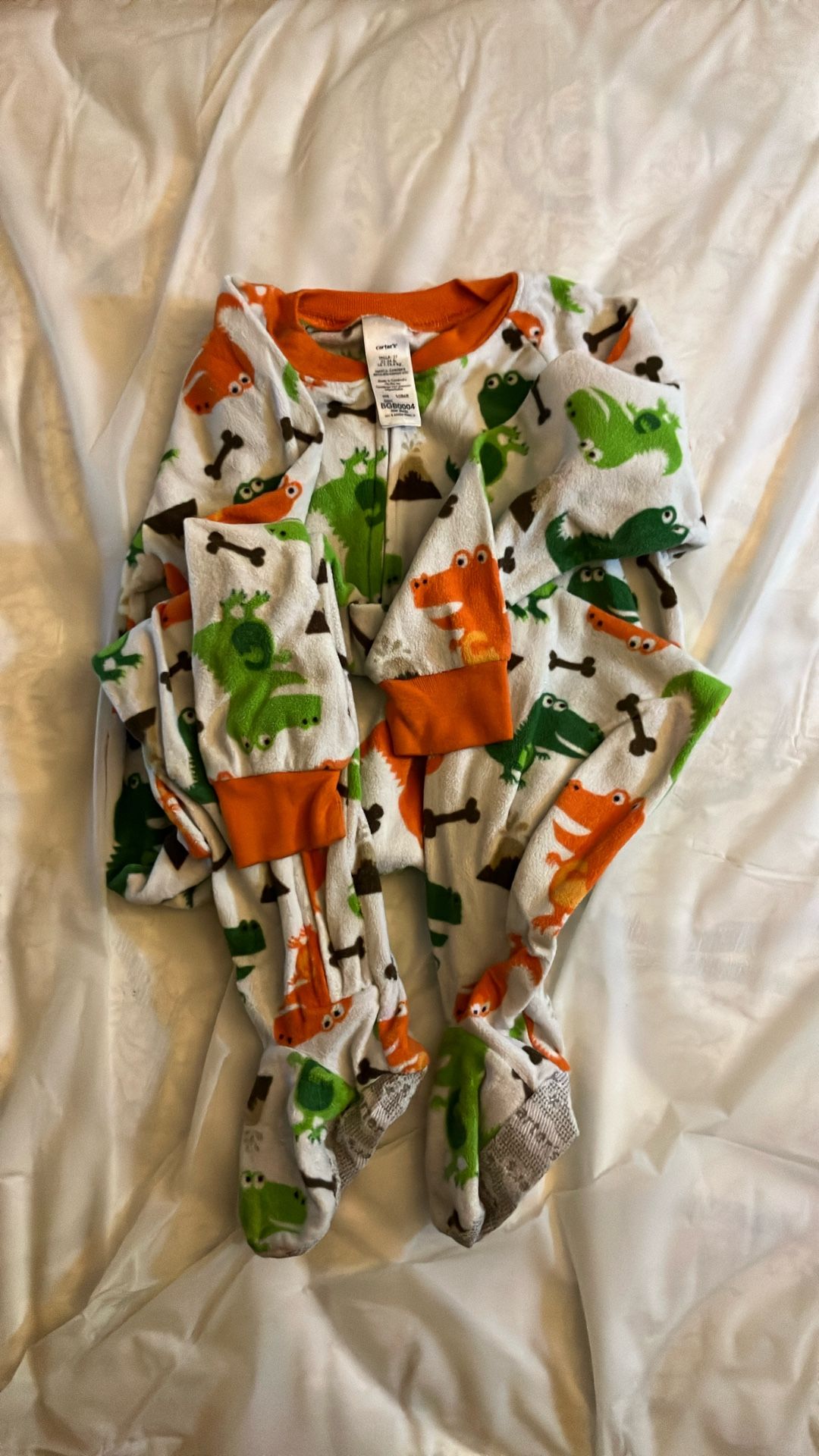 Alligators Pj Kids 3t Pajamas Footed Winter Fleece 