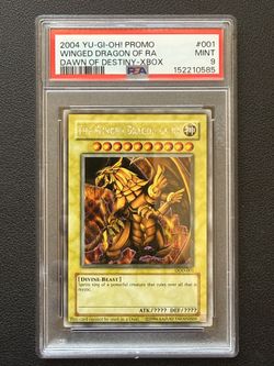 PSA 9 2004 Yu-Gi-Oh! Winged Dragon of Ra DOD-001 - Xbox Dawn of Destiny
