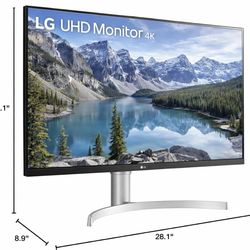LG 32UN550-W 32” 4K UHD Monitor – HDR10 – Adjustable Stand