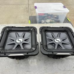 One Pair Of Kicker 44L7S102 Solo-Baric 10 Square L7 Dual 2-Ohm Subwoofers 