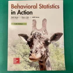 "Behavioral Statistics in Action" Textbook, Sixth Edition