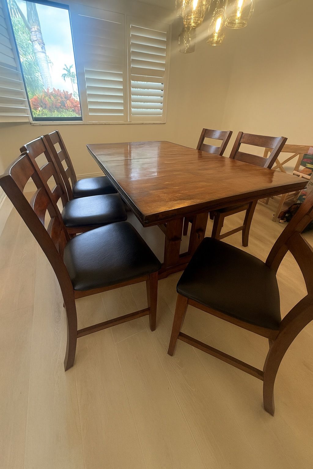 Wood table and chairs