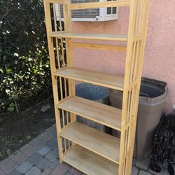 5 tier wooden ladder shelf 
