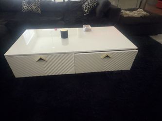 š„ Moving Sale! White & Gold Modern Glam Coffee Table + TV Stand Set