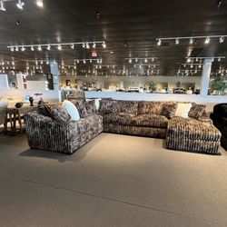 Brown 4PC Chaise Sectional Couch