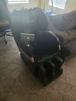 Real relaxed massage chair.