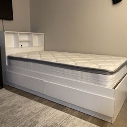 Twin bed frame+ Mattress 