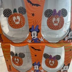 Disney Halloween Glass Cups 