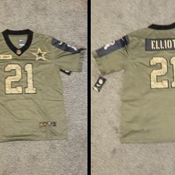 Zeke Elliott Dallas Cowboys Salute Jersey 