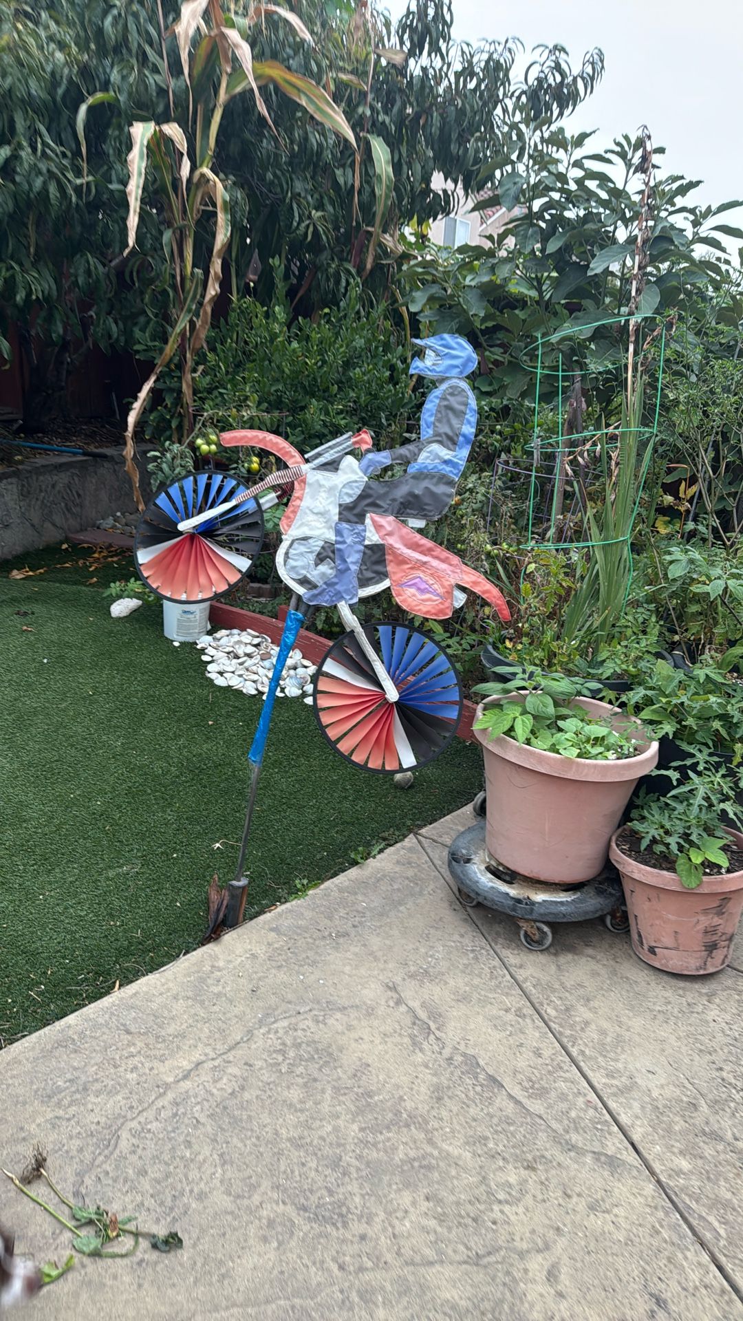 Motorcycle Pinwheel Lawn Ornament