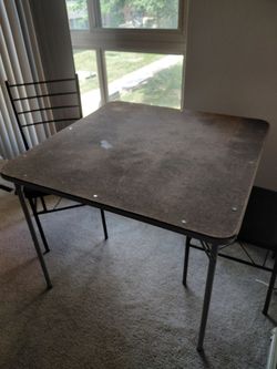 Card table plus 2 chairs no delivery its still available