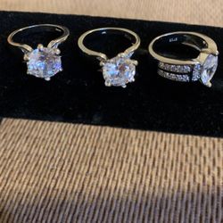 3 CZ Diamond Ring 