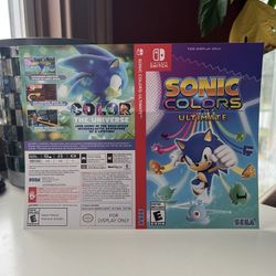 Sonic Colors Ultimate Nintendo Switch ‘For Display Only’ Case Artwork Only