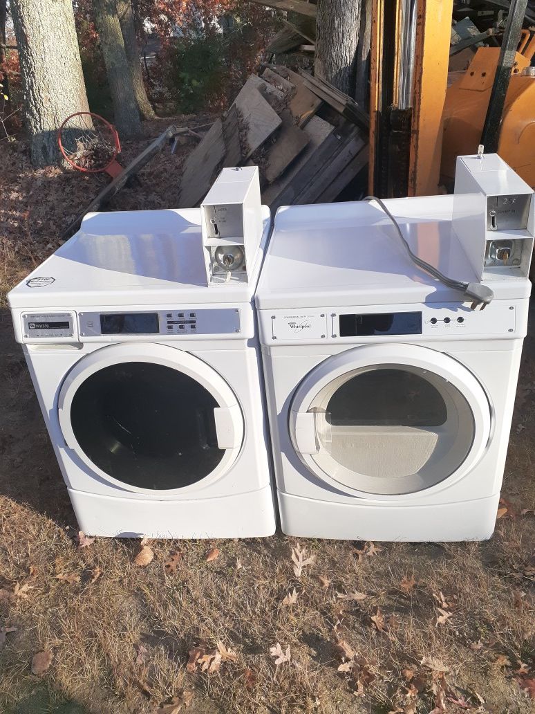 Coin OP washer and dryer