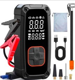 150PSI & 3000A and 25000mAh Car Battery Jump Starter with Tire Pressure Gauge