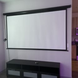 Electric Projector Screen , Tv Entertainment Center 