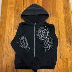 MIXED EMOTIONS Black ZipUp Hoodie