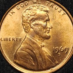 1969 S Lincoln Memorial Cent DDO