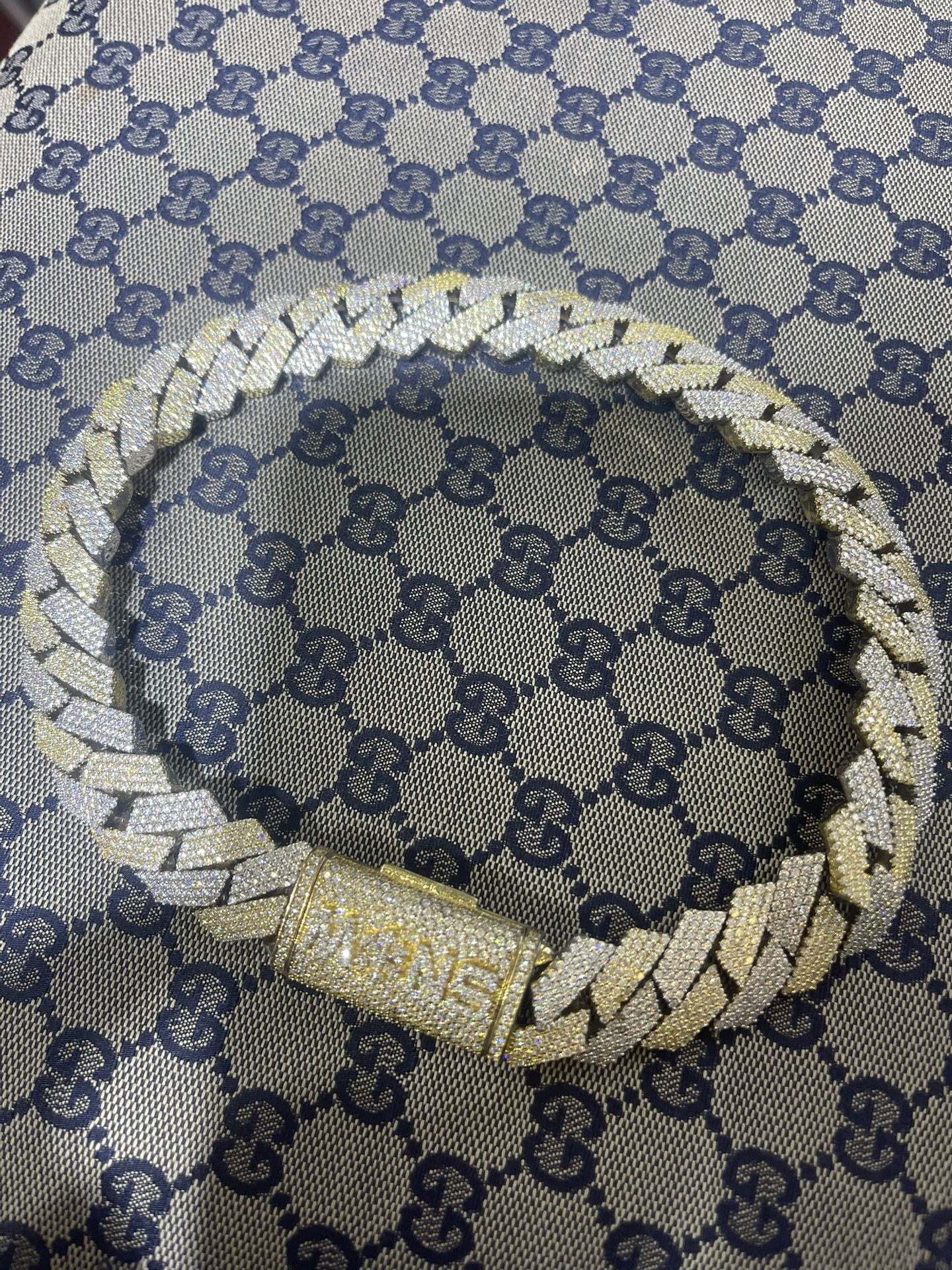 Stainless Steel Bust Down Choker With Stones