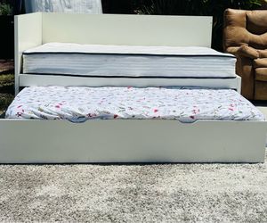 IKEA white twin size bed