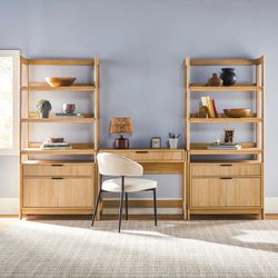 Bookcase And Desk Set Walker Edison