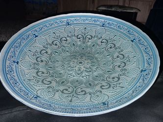 Decorative Glass Platter 