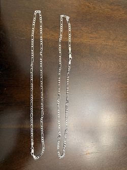 Cadenas de plata diferentes medidas