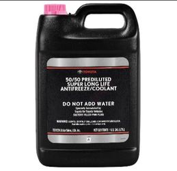 Pink Toyota Super Long Life Coolant good for Lexus and Hybrid