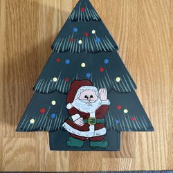 Cute Santa/Tree Christmas Box