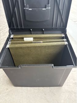 File/Storage Box With Hanging Folders & Tabs