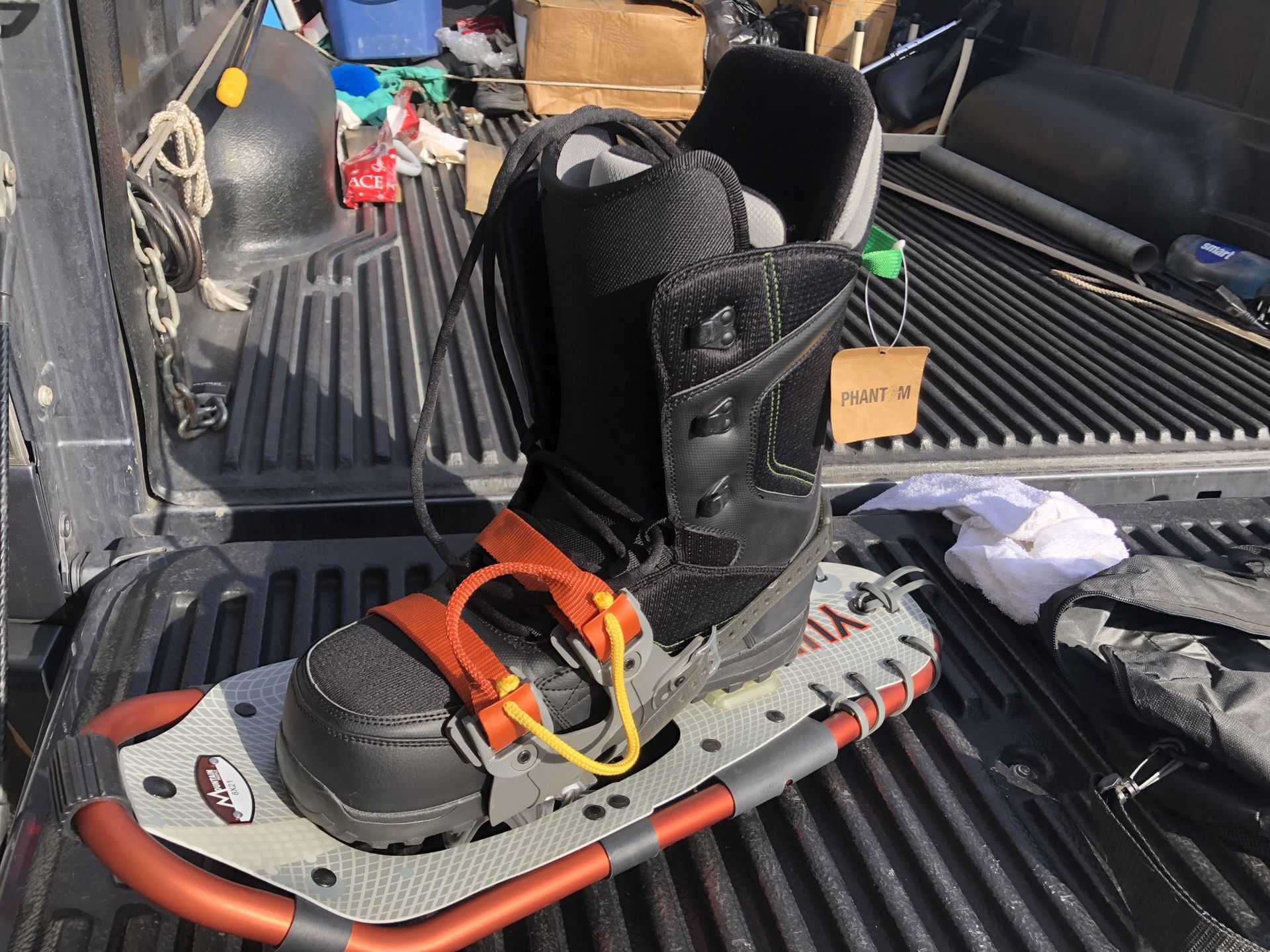 Snowboard Boots and Snowshoes