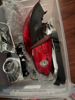Infiniti q50 red sport headlight and taillight 2014-2017