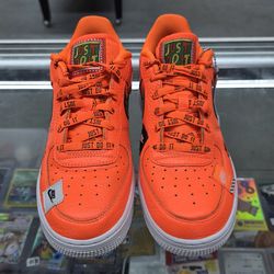 Nike Air Force 1 Low (GS) Just Do It Edition Orange Size 6.5Y A03977-800