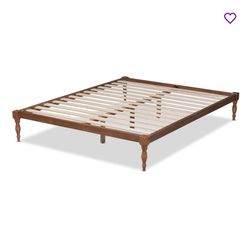 Queen Platform Oak Wood Bed frame