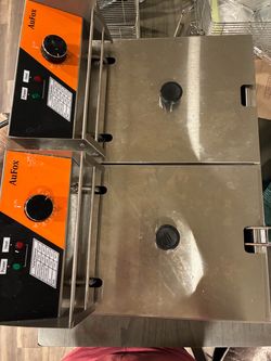 Dual deep fryer … Aufox