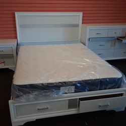 California King Bedroom Set Cal King Bed Frame Dresser Mirror And Nightstand