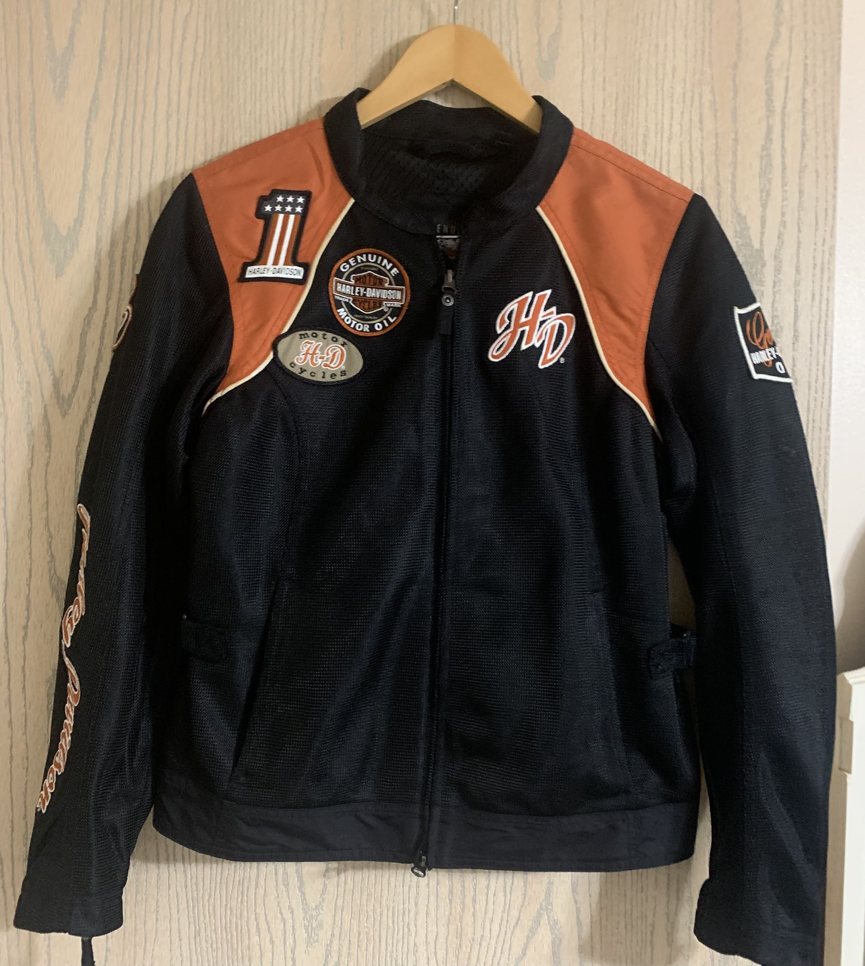 Women’s Harley Davidson Riding Jacket With Zip And Fleece Hooded jacket size small