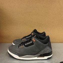 Jordan Air Jordan 3 Retro Fear Pack 2023 Gray Orange Black size 10