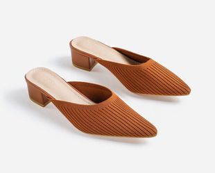 Caramel Heeled mules Size 9