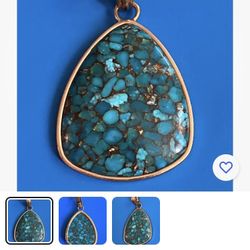 STUDIO BARSE TURQUOISE GEMSTONE PENDANT ‼️ See more COLLECTION Of DESIGNER Items Here ... ‼️ Price Is FIRM ‼️