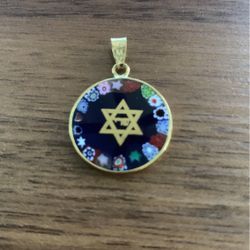 925 .  Precious Pendant, Italian Art Glass millefiori